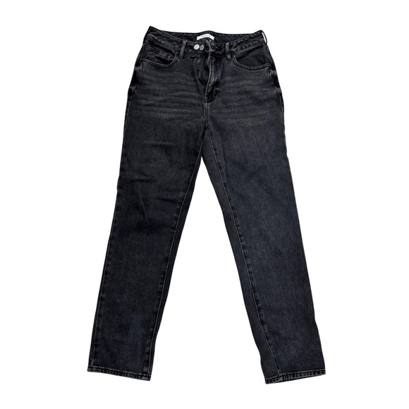 PacSun Mom Jeans Women 26 Washed Black Excellent High Rise Relaxed Fit Denim - Picture 2 of 10